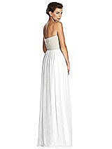 Rear View Thumbnail - White & Metallic Gold After Six Bridesmaid Dress 6749
