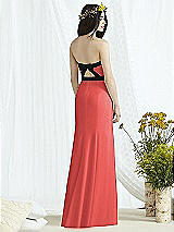 Rear View Thumbnail - Perfect Coral & Black Social Bridesmaids Style 8164