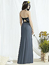 Rear View Thumbnail - Silverstone & Black Social Bridesmaids Style 8164