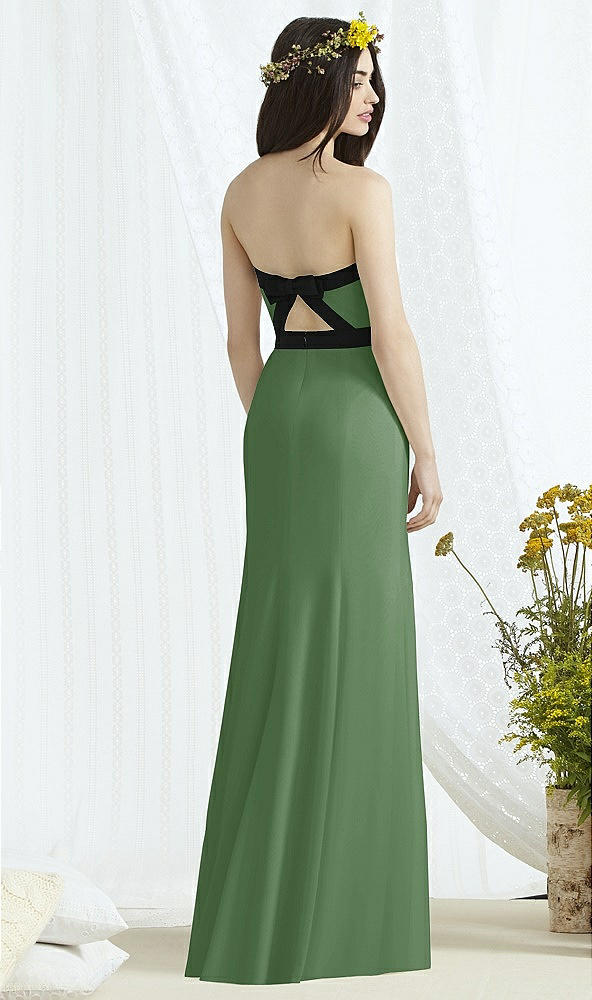 Back View - Vineyard Green & Black Social Bridesmaids Style 8164