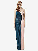 Front View Thumbnail - Atlantic Blue & Blush Dessy Collection Style 2956