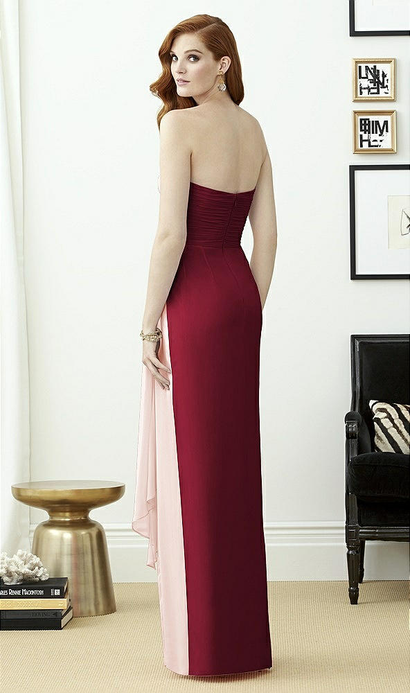 Back View - Burgundy & Blush Dessy Collection Style 2956