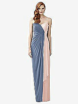 Front View Thumbnail - Larkspur Blue & Blush Dessy Collection Style 2956