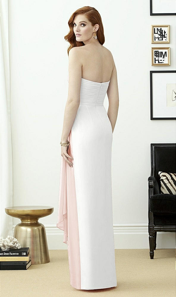 Back View - White & Blush Dessy Collection Style 2956