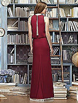 Rear View Thumbnail - Burgundy & Blush Lela Rose Bridesmaid Style LR225