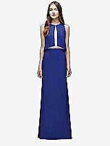 Front View Thumbnail - Cobalt Blue & Blush Lela Rose Bridesmaid Style LR225
