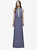 Front View Thumbnail - French Blue & Blush Lela Rose Bridesmaid Style LR225