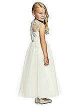 Rear View Thumbnail - Ivory Flower Girl Dress FL4051