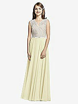 Front View Thumbnail - Butter Yellow & Oyster Dessy Collection Junior Bridesmaid JR532
