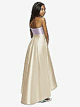 Rear View Thumbnail - Champagne & Lilac Haze Dessy Collection Junior Bridesmaid JR533
