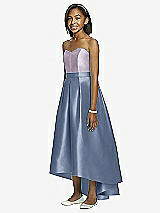 Front View Thumbnail - Larkspur Blue & Lilac Haze Dessy Collection Junior Bridesmaid JR533