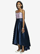 Front View Thumbnail - Midnight Navy & Lilac Haze Dessy Collection Junior Bridesmaid JR533