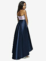 Rear View Thumbnail - Midnight Navy & Lilac Haze Dessy Collection Junior Bridesmaid JR533