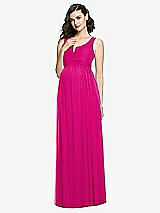 Front View Thumbnail - Think Pink Sleeveless Notch Maternity Dress
