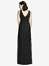 Rear View Thumbnail - Black  Sleeveless Shirred Skirt Maternity Dress