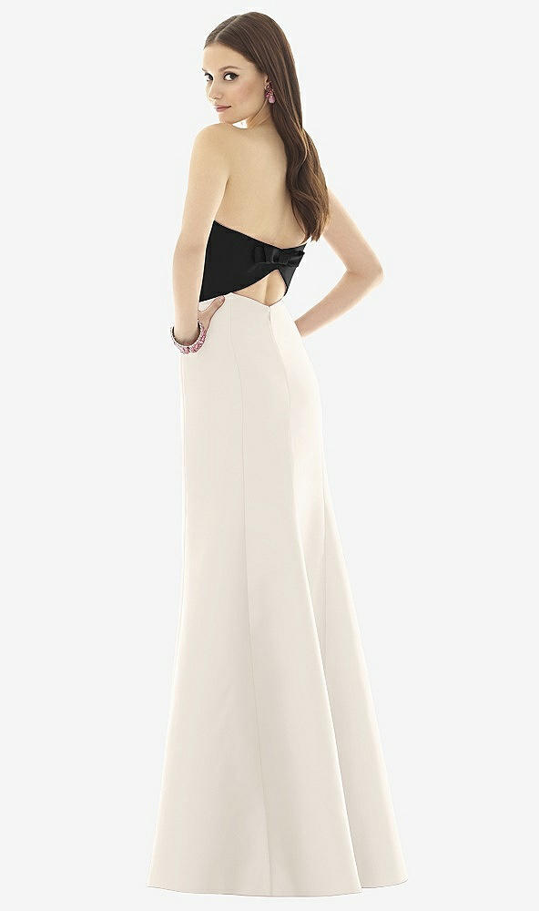Back View - Ivory & Black Alfred Sung Style D728