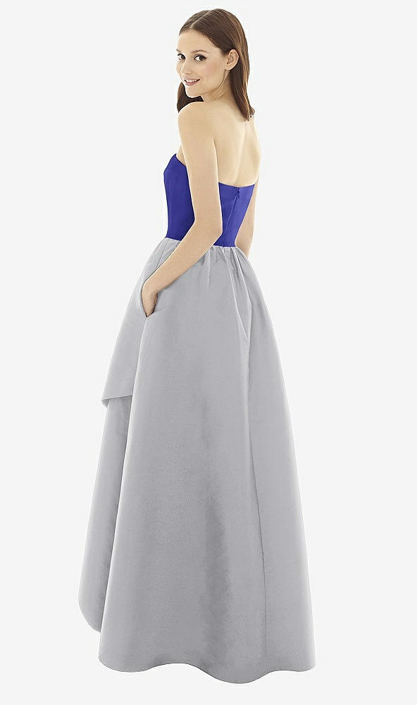 Back View - French Gray & Electric Blue Alfred Sung Style D730