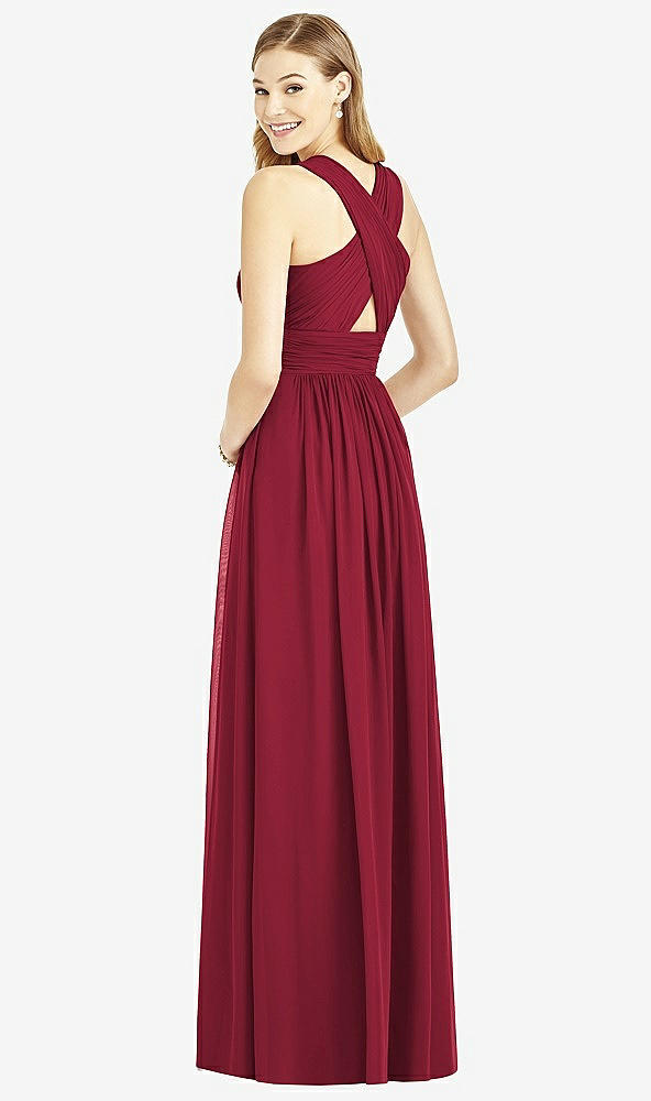 Back View - Burgundy After Six Bridesmaid Dress 6752