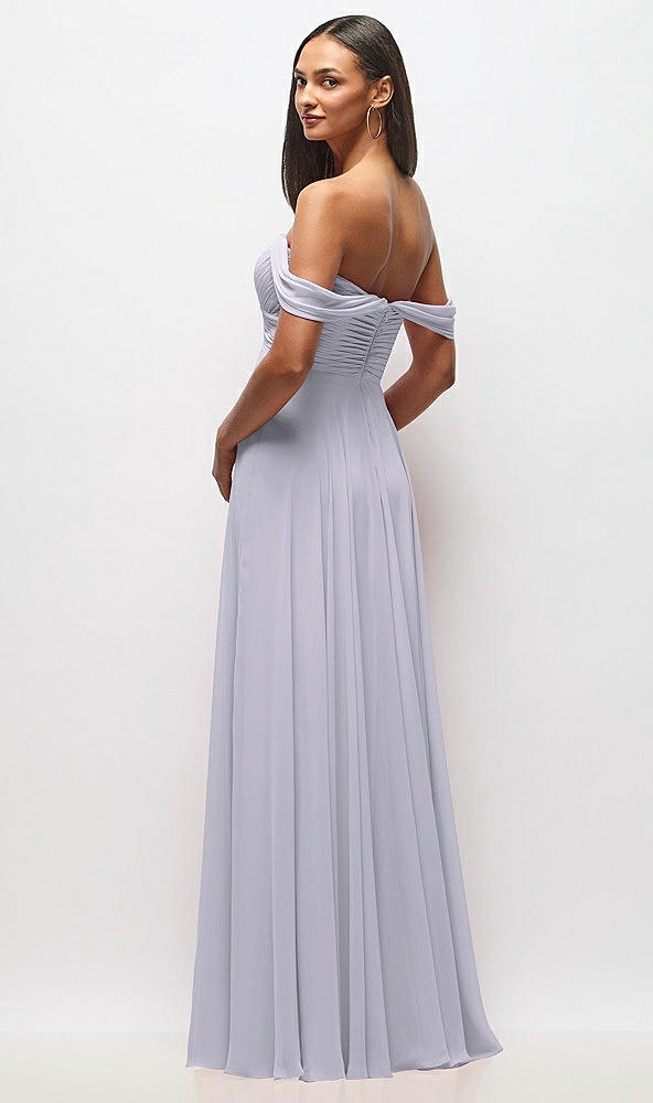 Back View - Silver Dove Off-the-Shoulder Draped Chiffon Maxi Dress