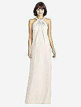 Front View Thumbnail - Ivory Full Length Crepe Halter Neckline Dress