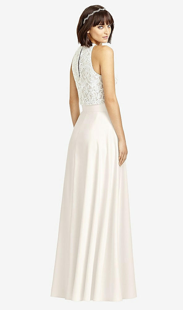 Back View - Ivory Crepe Maxi Skirt