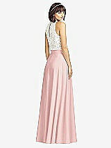 Rear View Thumbnail - Rose Crepe Maxi Skirt
