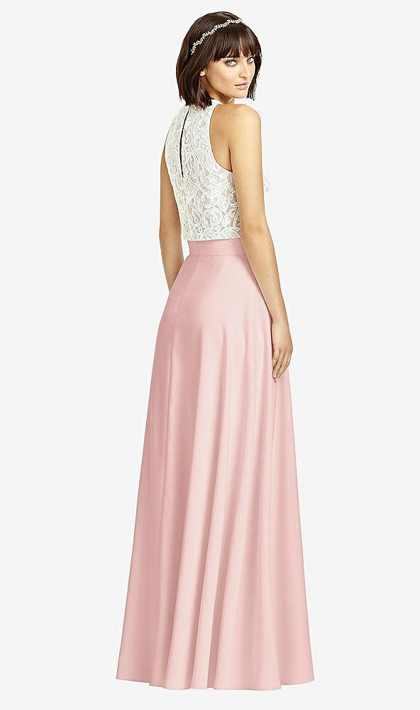 Back View - Rose Crepe Maxi Skirt