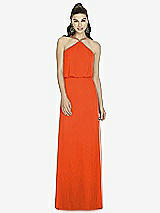 Front View Thumbnail - Tangerine Tango Alfred Sung Bridesmaid Dress D738