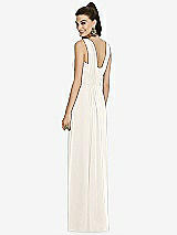 Rear View Thumbnail - Ivory Maxi Chiffon Knit Shirred Strap Dress