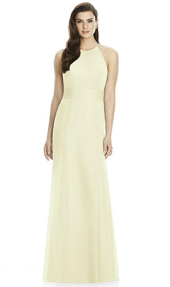 Back View - Butter Yellow Dessy Bridesmaid Dress 2990