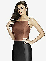 Front View Thumbnail - Cognac Dessy Bridesmaid Top T2979