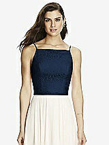 Front View Thumbnail - Midnight Navy Dessy Bridesmaid Top T2981