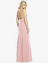 Front View Thumbnail - Rose Bateau Neck Open-Back Trumpet Gown