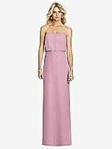 Front View Thumbnail - Dusty Pink Full Length Lux Chiffon Blouson Bodice
