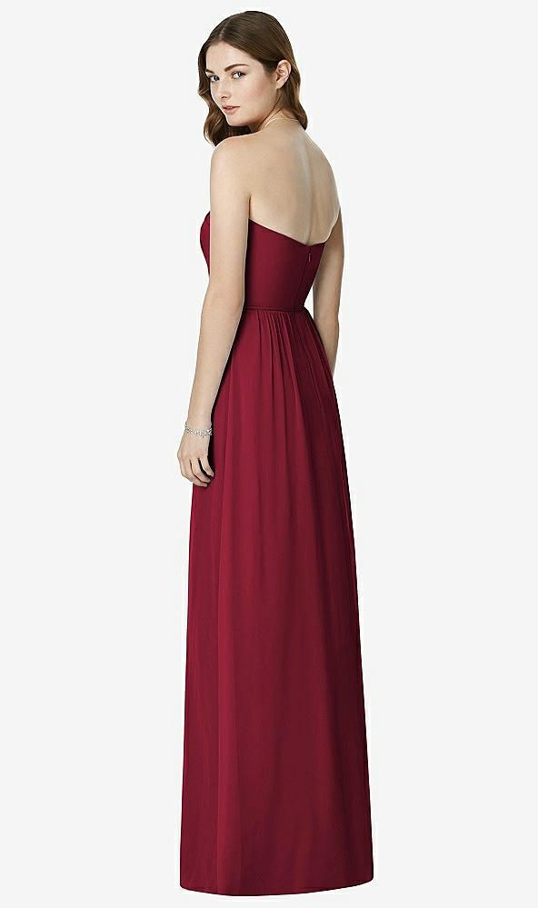 Back View - Burgundy Bella Bridesmaids Dress BB101