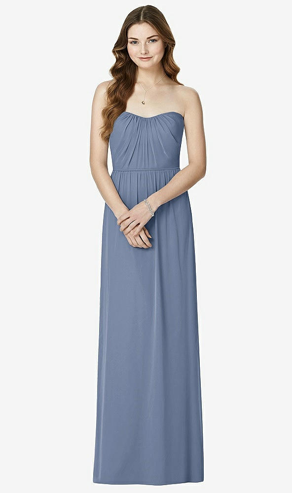 Front View - Larkspur Blue Bella Bridesmaids Dress BB101