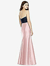 Rear View Thumbnail - Ballet Pink & Midnight Navy Bella Bridesmaids Dress BB105