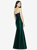 Rear View Thumbnail - Evergreen & Midnight Navy Bella Bridesmaids Dress BB105