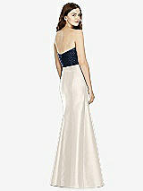 Rear View Thumbnail - Ivory & Midnight Navy Bella Bridesmaids Dress BB105