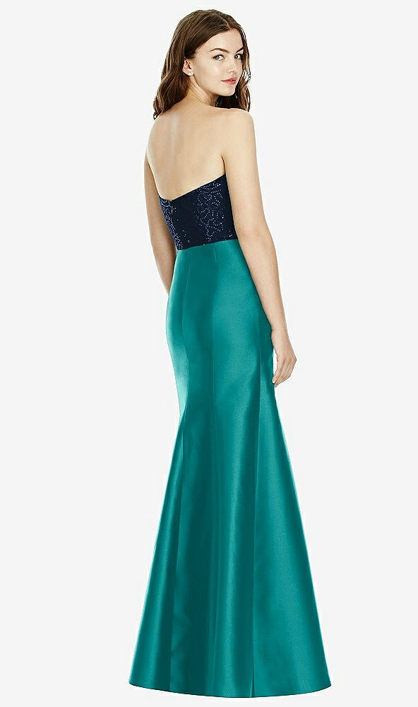 Back View - Jade & Midnight Navy Bella Bridesmaids Dress BB105