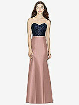 Front View Thumbnail - Neu Nude & Midnight Navy Bella Bridesmaids Dress BB105