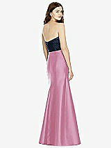 Rear View Thumbnail - Powder Pink & Midnight Navy Bella Bridesmaids Dress BB105