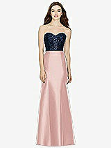 Front View Thumbnail - Rose & Midnight Navy Bella Bridesmaids Dress BB105