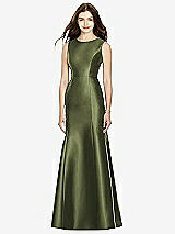 Rear View Thumbnail - Olive Green Bella Bridesmaids Dress BB106