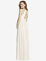 Rear View Thumbnail - Ivory Cutout Open-Back Shirred Halter Maxi Dress