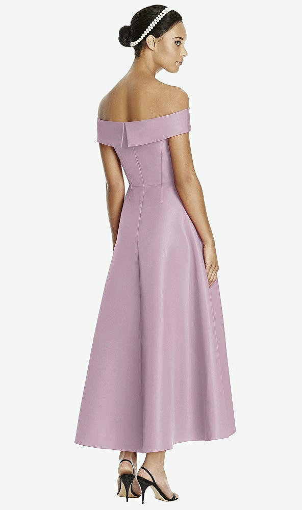 Back View - Suede Rose Studio Design 4513 Midi Off-the-Shoulder Bridesmaid Dress