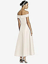 Rear View Thumbnail - Ivory Studio Design 4513 Midi Off-the-Shoulder Bridesmaid Dress