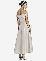 Rear View Thumbnail - Oyster Studio Design 4513 Midi Off-the-Shoulder Bridesmaid Dress