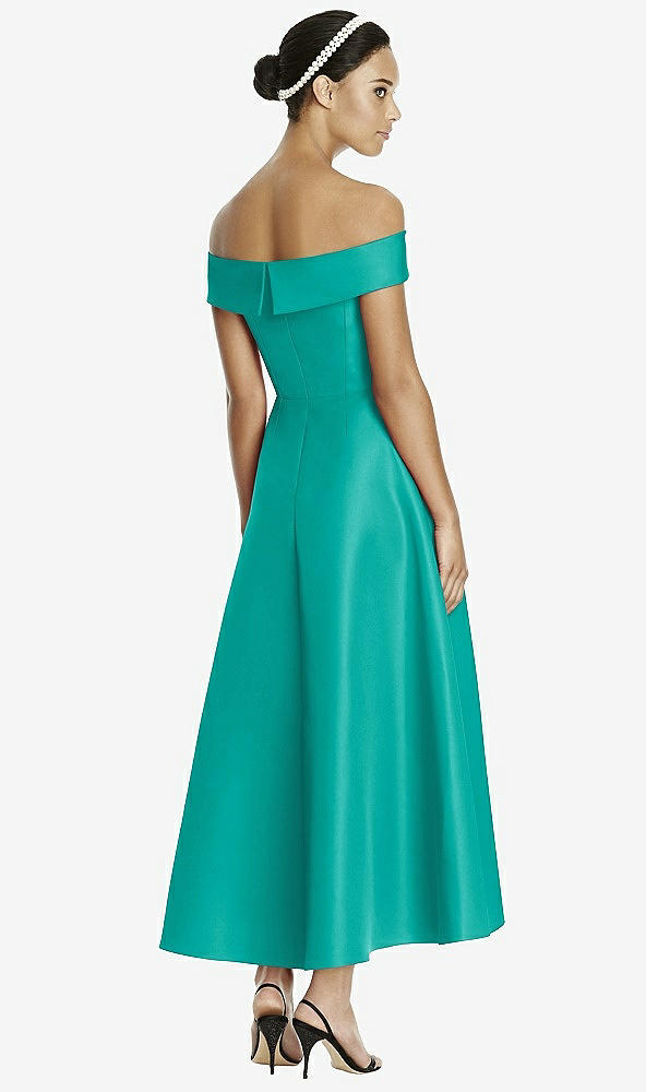 Back View - Summer Dream Studio Design 4513 Midi Off-the-Shoulder Bridesmaid Dress