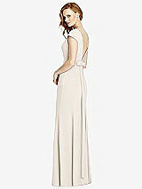 Front View Thumbnail - Ivory Bateau-Neck Cap Sleeve Open-Back Trumpet Gown